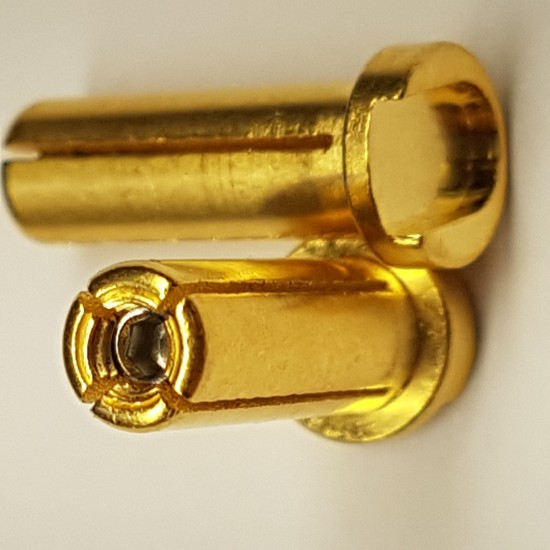 Connecteurs réglables en cuivre pur plaqué OR  5mm (2)